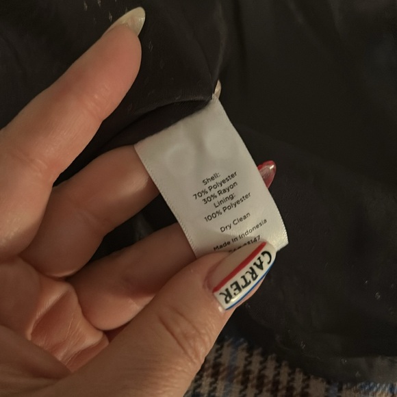 Talbots Blue and Brown Checkered Skirt Suit - 18W - Picture 5 of 10